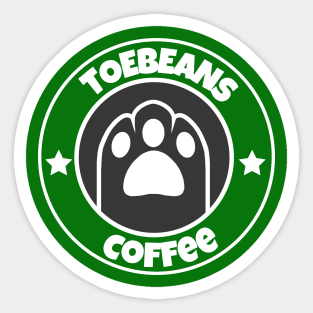 Clear and Black vToebeans Coffee Logo Sticker